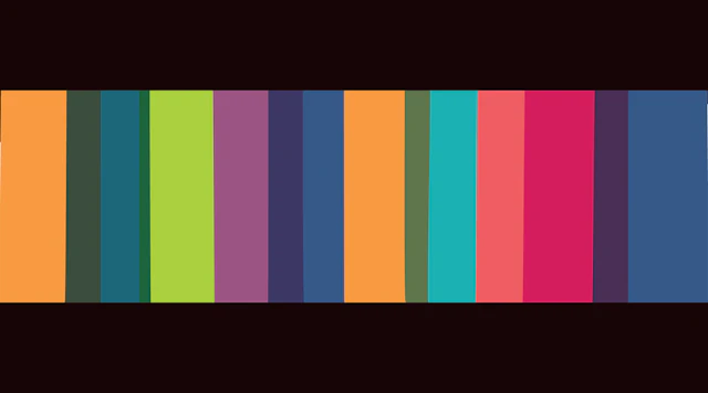 Rectangular image with different colored stripes.