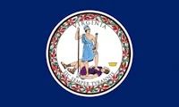 Virginia State Flag with the state motto "SIC SEMPER TYRANNIS"