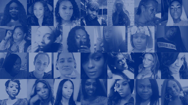 Collage of photos of the 27 victims of anti-transgender violence in 2019.